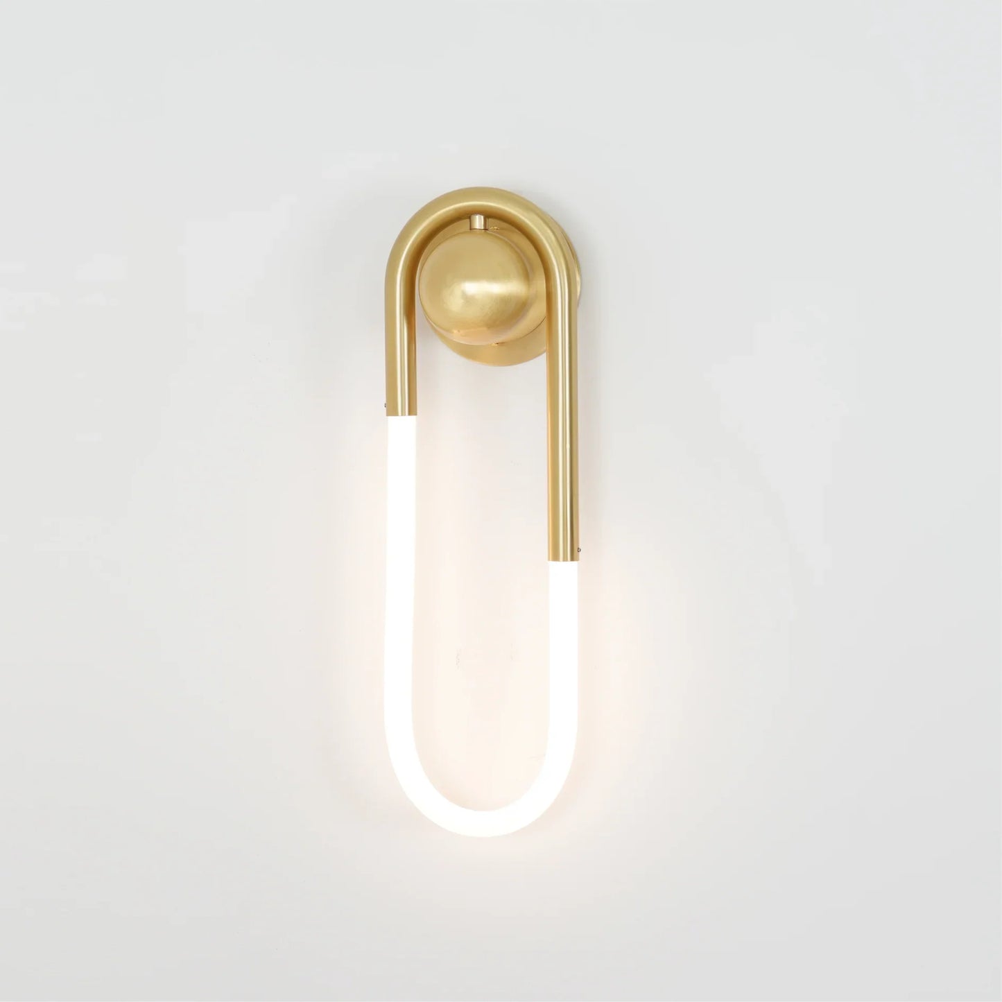 Contemporary Brass Loop LED Wall Light for Interiors | Loopra
