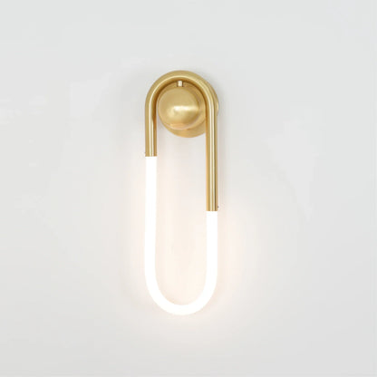 Contemporary Brass Loop LED Wall Light for Interiors | Loopra