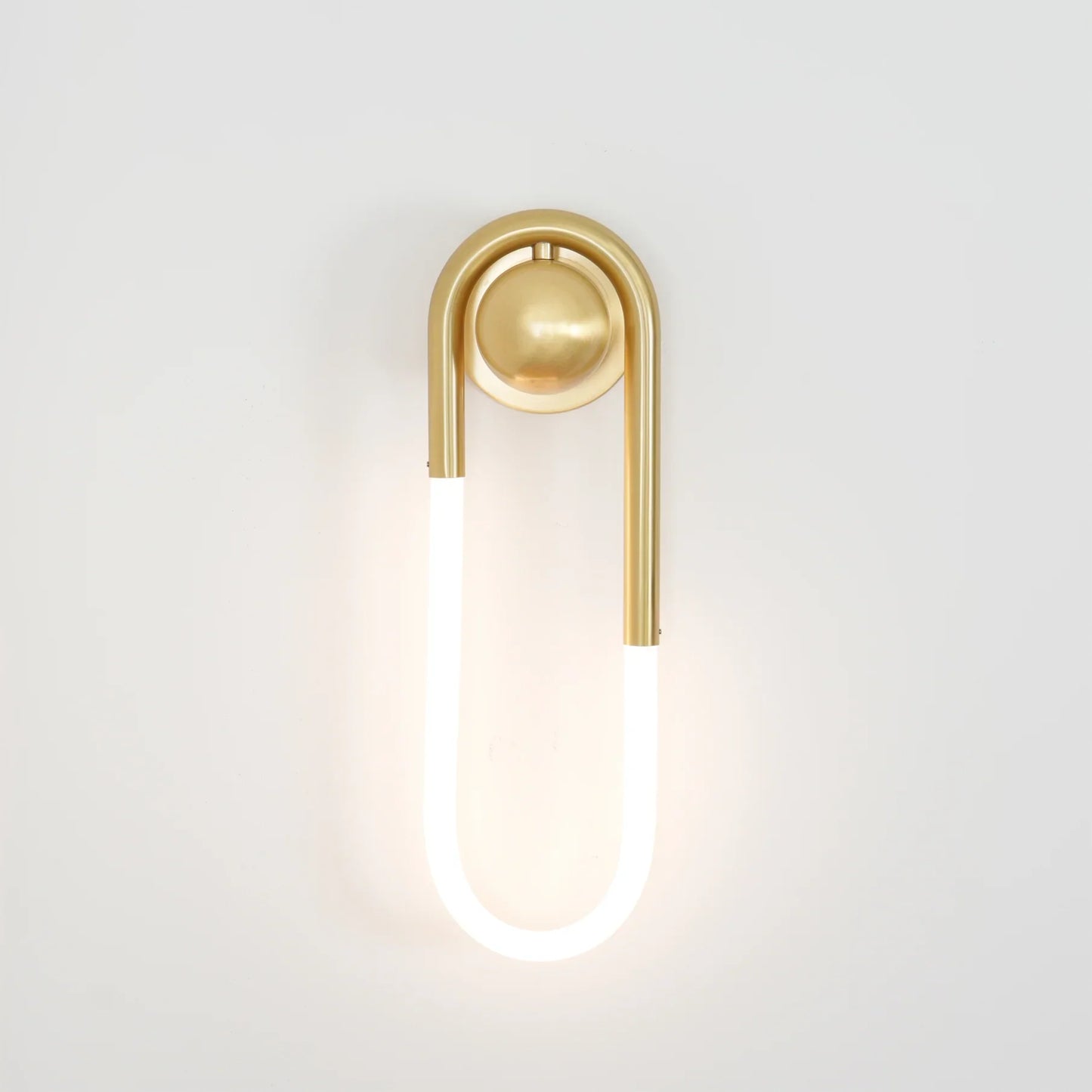 Contemporary Brass Loop LED Wall Light for Interiors | Loopra