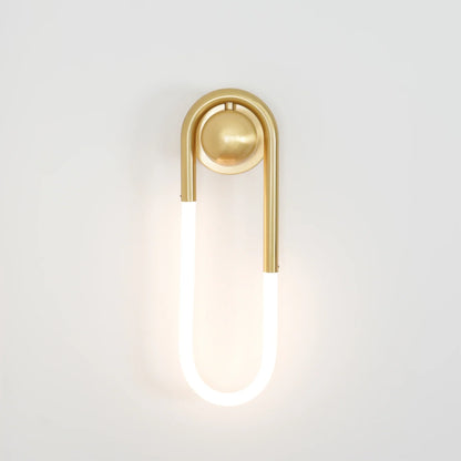 Contemporary Brass Loop LED Wall Light for Interiors | Loopra
