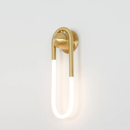 Contemporary Brass Loop LED Wall Light for Interiors | Loopra