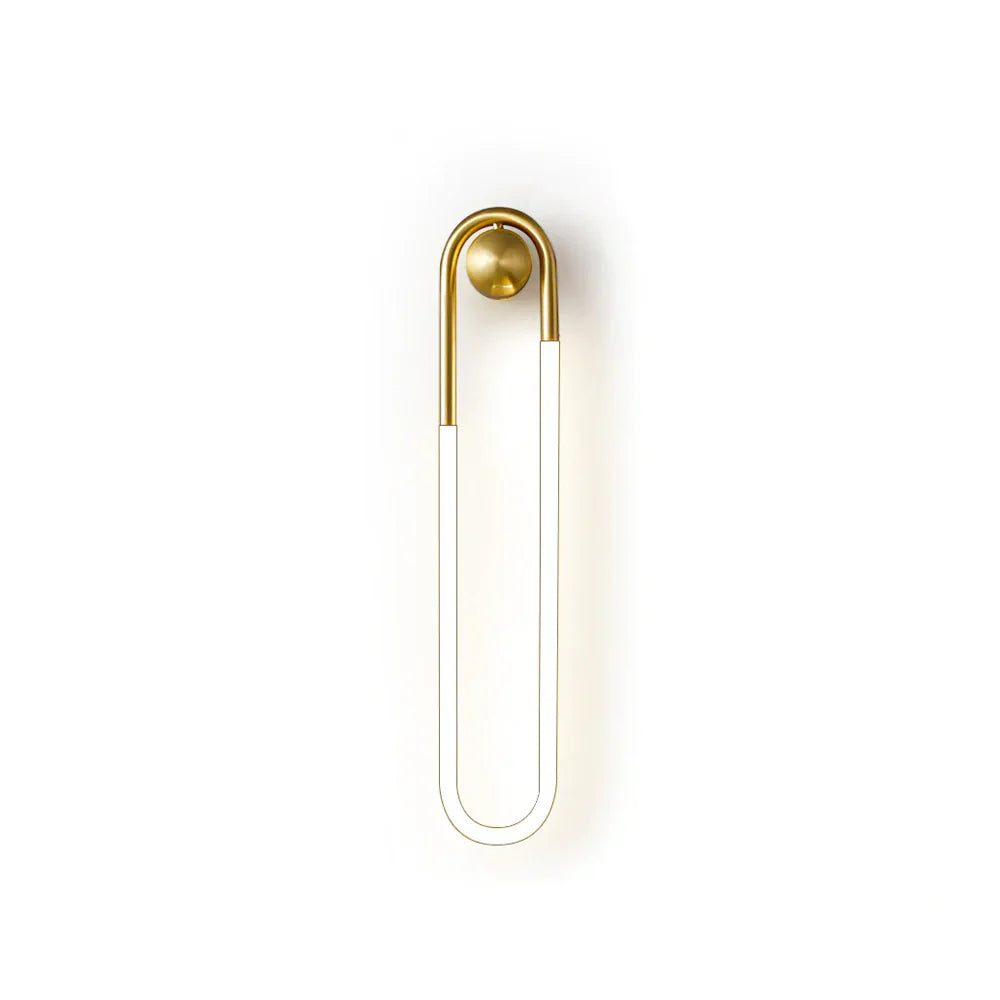 Contemporary Brass Loop LED Wall Light for Interiors | Loopra