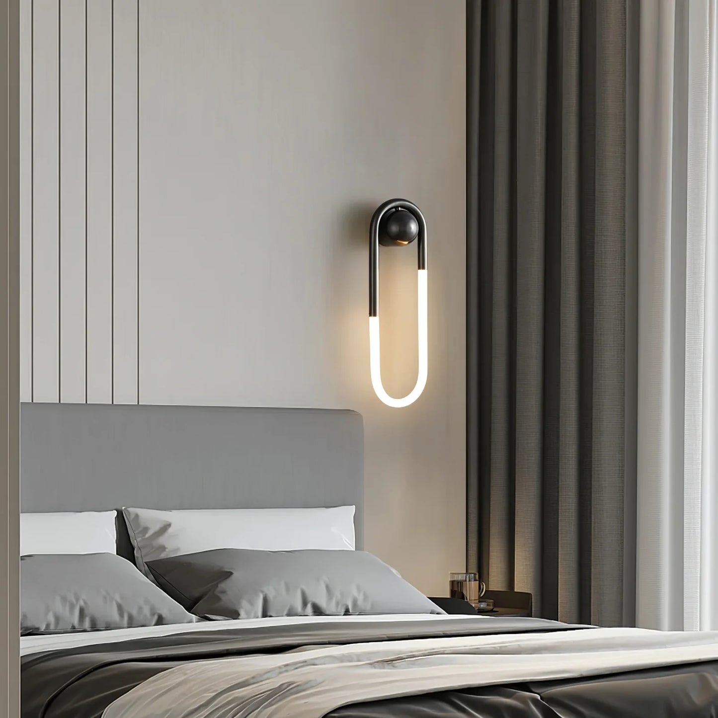 Contemporary Brass Loop LED Wall Light for Interiors | Loopra