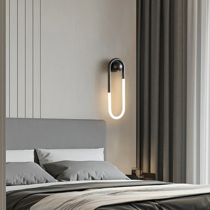 Contemporary Brass Loop LED Wall Light for Interiors | Loopra