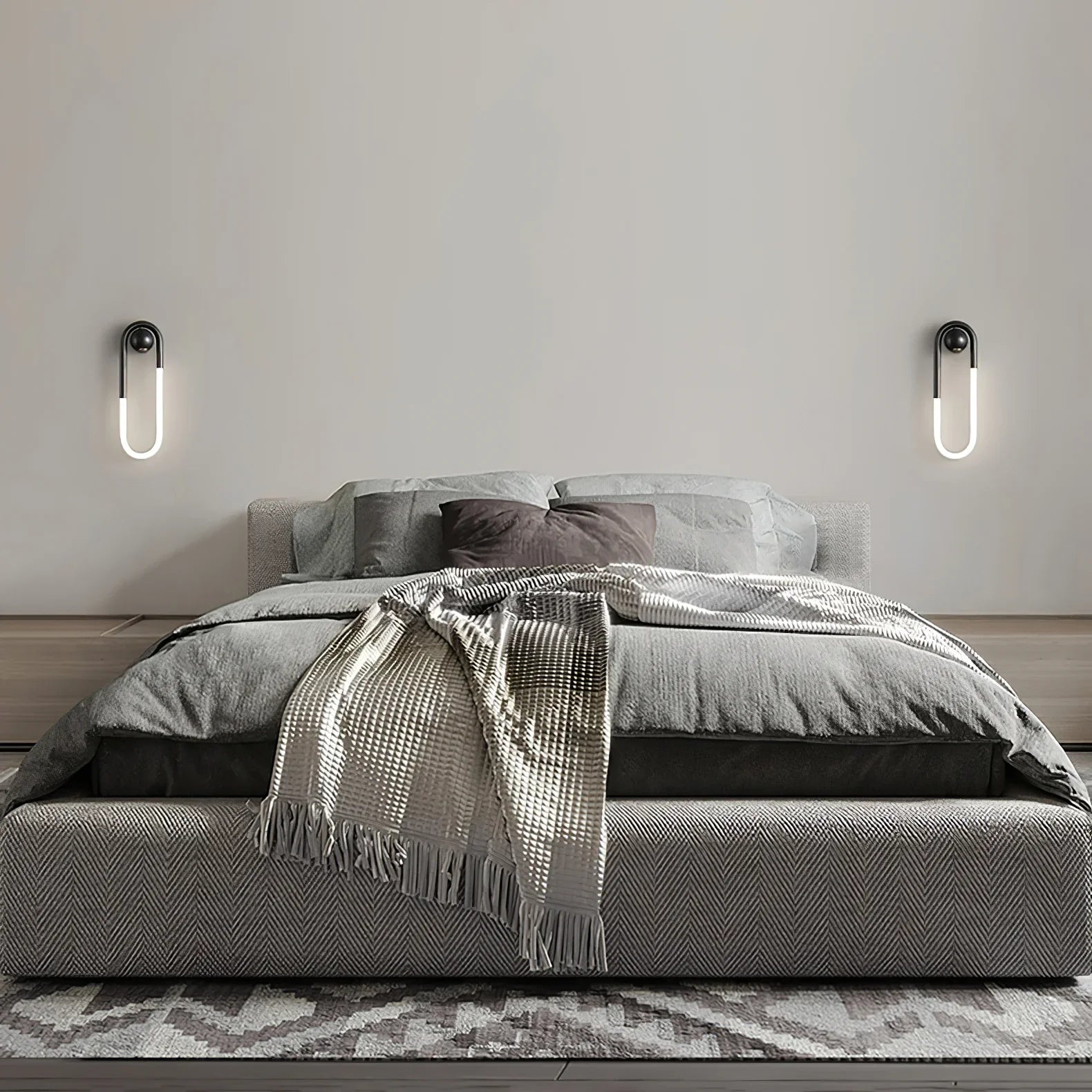 Contemporary Brass Loop LED Wall Light for Interiors | Loopra
