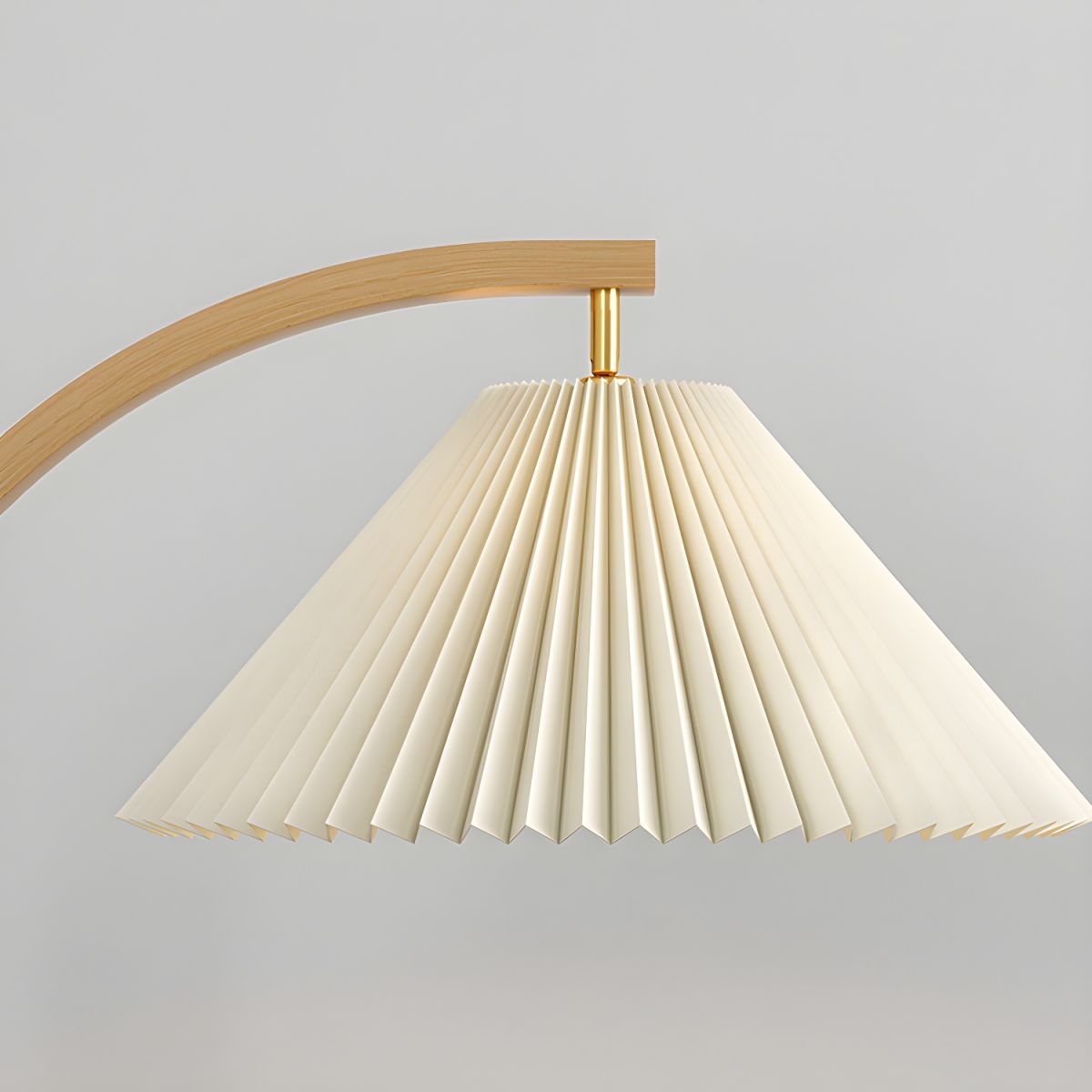 Contemporary Floor Lamp With Tapered Shade Metal Lighting | Wardilo