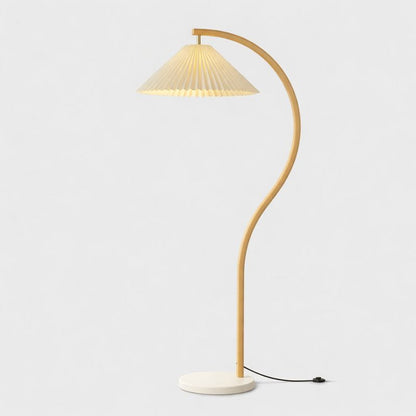 Contemporary Floor Lamp With Tapered Shade Metal Lighting | Wardilo
