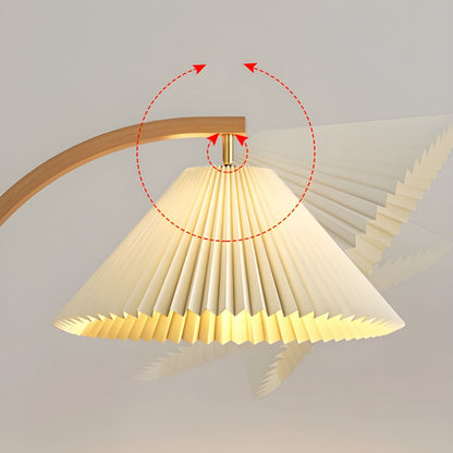 Contemporary Floor Lamp With Tapered Shade Metal Lighting | Wardilo