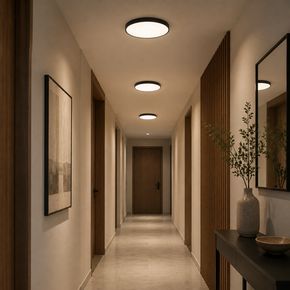 Contemporary Ultra-Thin Flush Mount Ceiling Light | LED Fixture