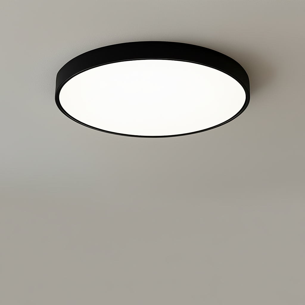 Contemporary Ultra-Thin Flush Mount Ceiling Light | LED Fixture
