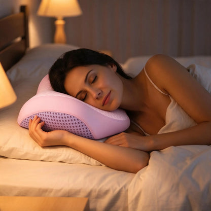 Contoured Side Sleeper Pillow With Ear Hole