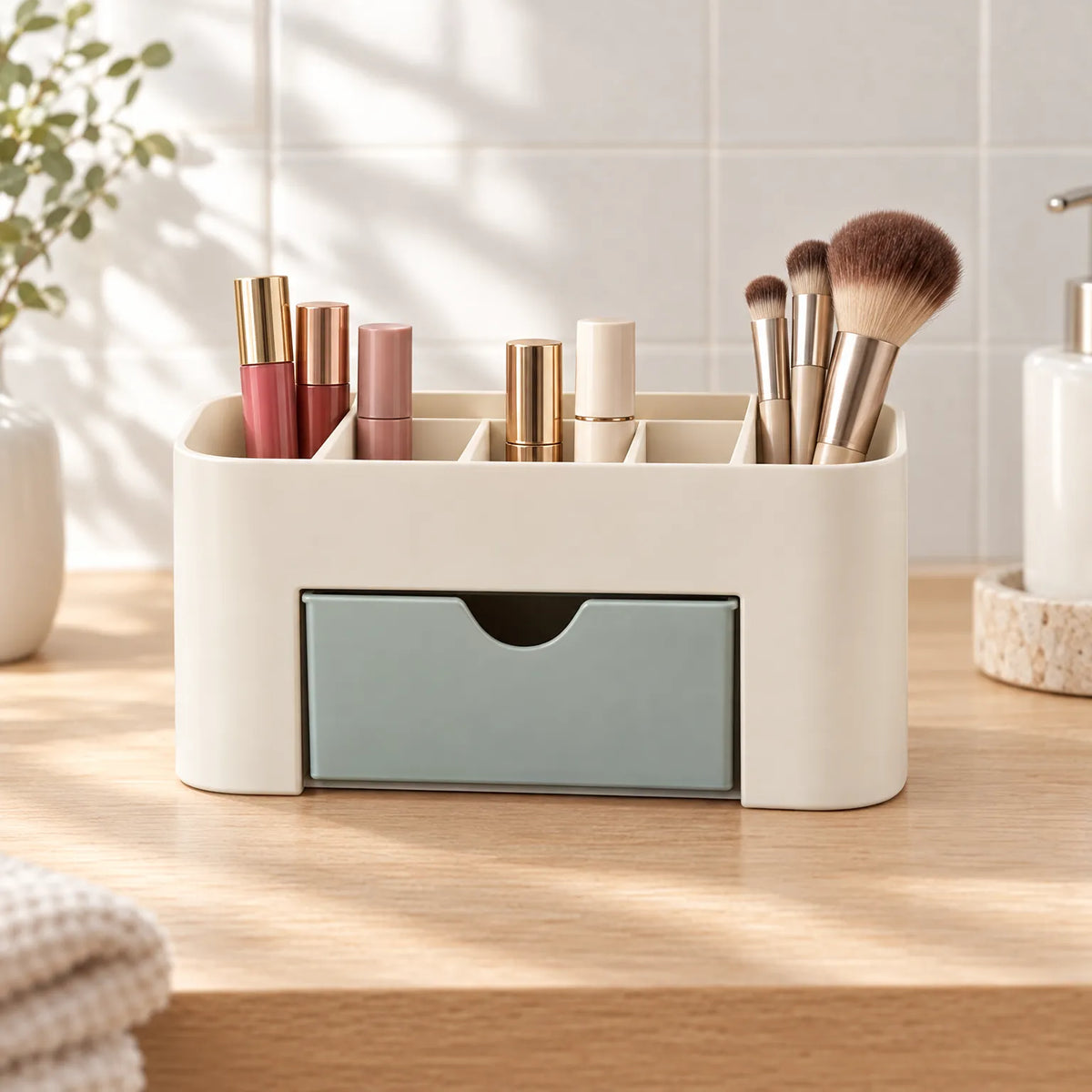 Countertop Makeup Organizer With Drawer