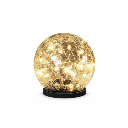 Cracked Glass Solar Globe Garden LED Light | Sevora