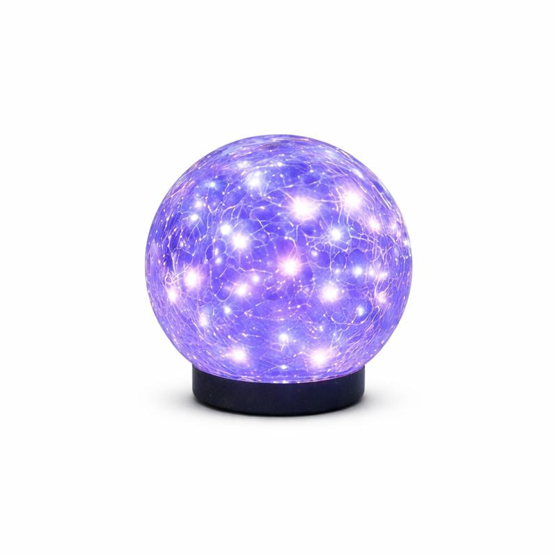 Cracked Glass Solar Globe Garden LED Light | Sevora