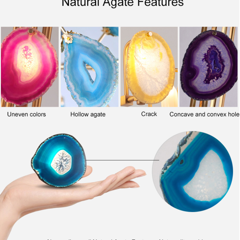 Creative Agate Bedroom Chandelier Aria Light | Nexoris