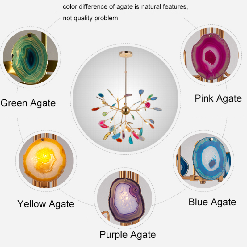 Creative Agate Bedroom Chandelier Aria Light | Nexoris