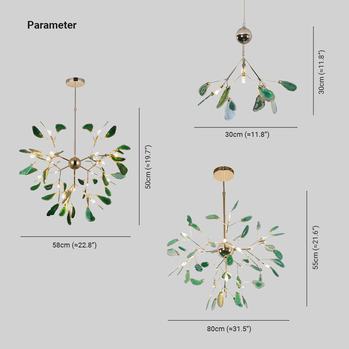Creative Agate Bedroom Chandelier Aria Light | Nexoris