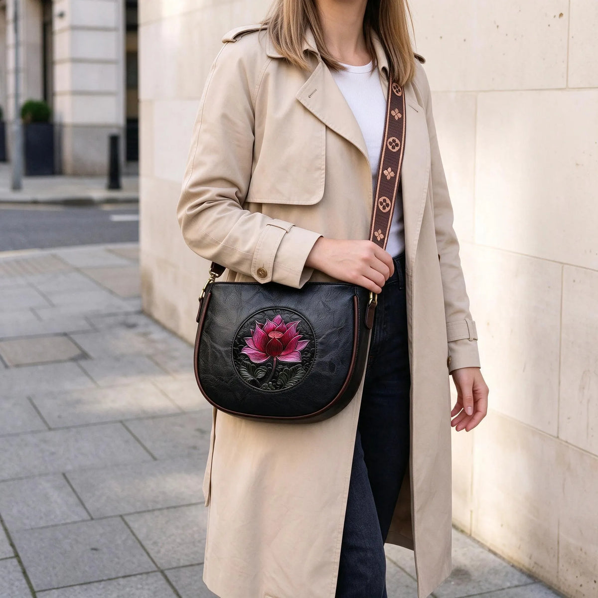 Crossbody Shoulder Bag With Strap