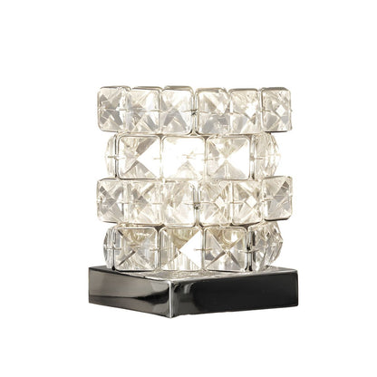 Crystal Cube Table Lamp for Modern Bedroom Accent | Vessar