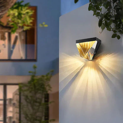 Crystal Diamond Outdoor Wall Light Metal Design | Torvico