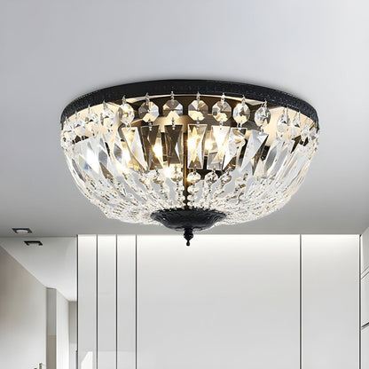 Crystal Dome Ceiling Light Scandinavian Flush Mount | Aurele