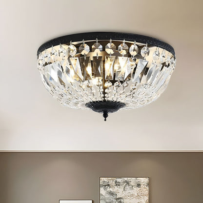 Crystal Dome Ceiling Light Scandinavian Flush Mount | Aurele