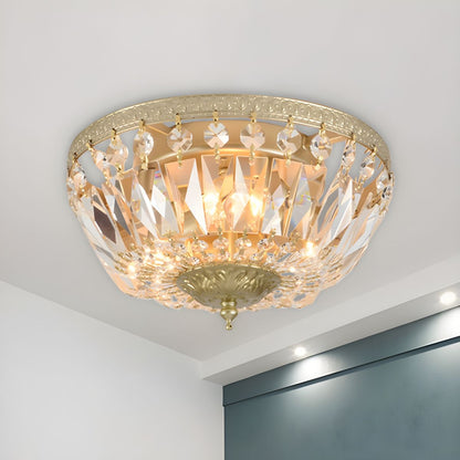 Crystal Dome Ceiling Light Scandinavian Flush Mount | Aurele