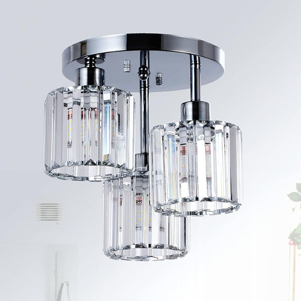 Crystal Semi Flush Ceiling Light Modern Design | Sodera