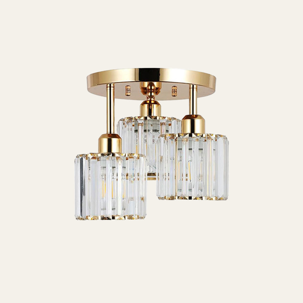 Crystal Semi Flush Ceiling Light Modern Design | Sodera