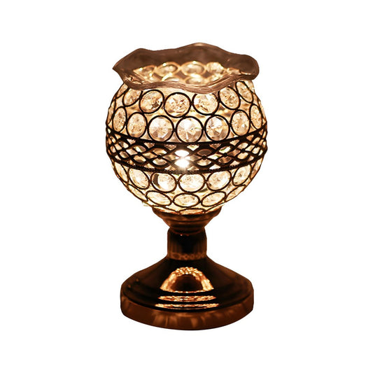 Crystal Shade Table Lamp Gold Modern Style | Cyralis