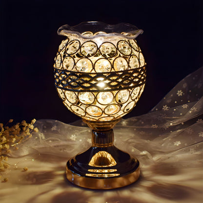 Crystal Shade Table Lamp Gold Modern Style | Cyralis
