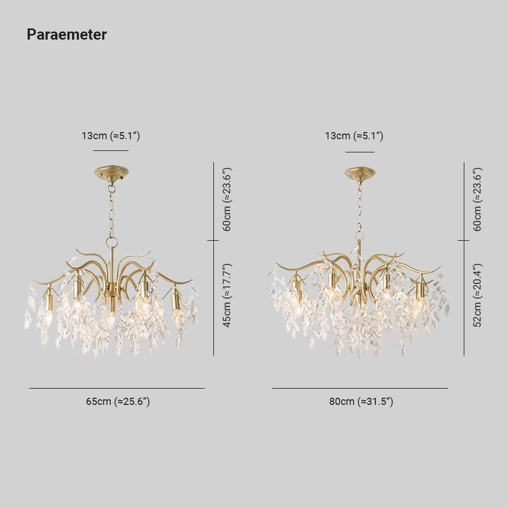Crystal Wisteria LED Ceiling Chandelier | Zephora