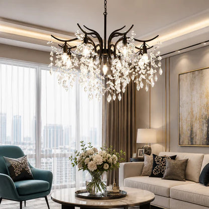 Crystal Wisteria LED Ceiling Chandelier | Zephora