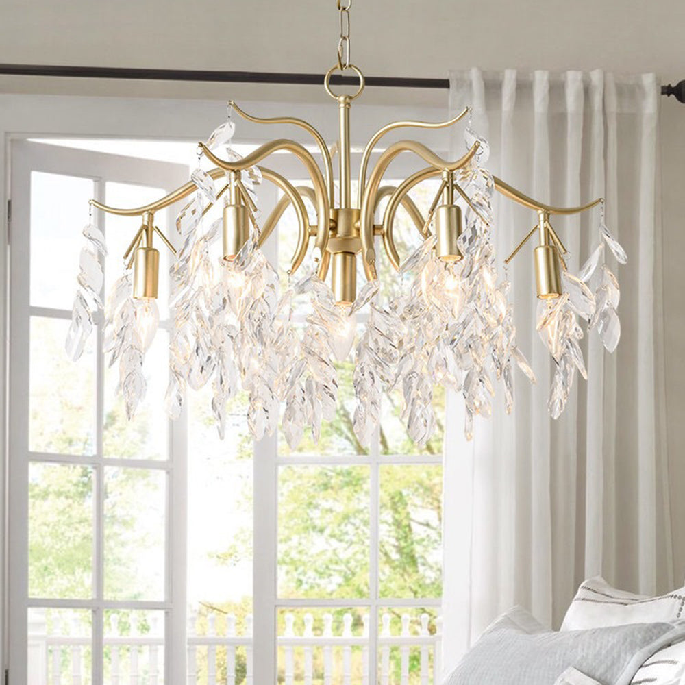 Crystal Wisteria LED Ceiling Chandelier | Zephora 
