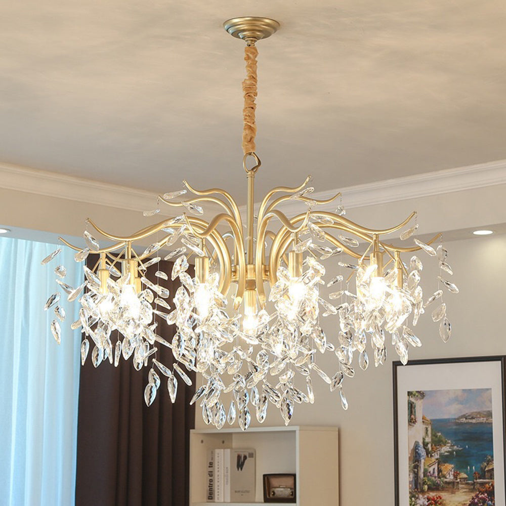 Crystal Wisteria LED Ceiling Chandelier | Zephora