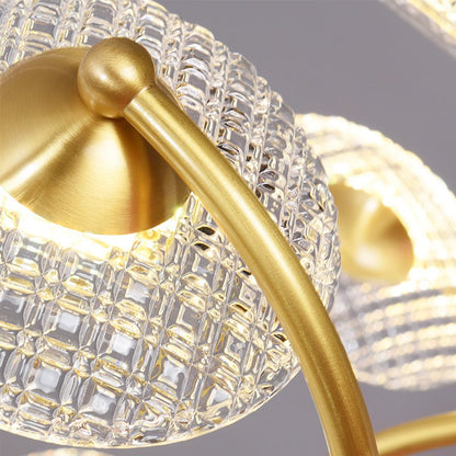 Curved Brass Glass Integrated LED Wall Sconce | Brevica