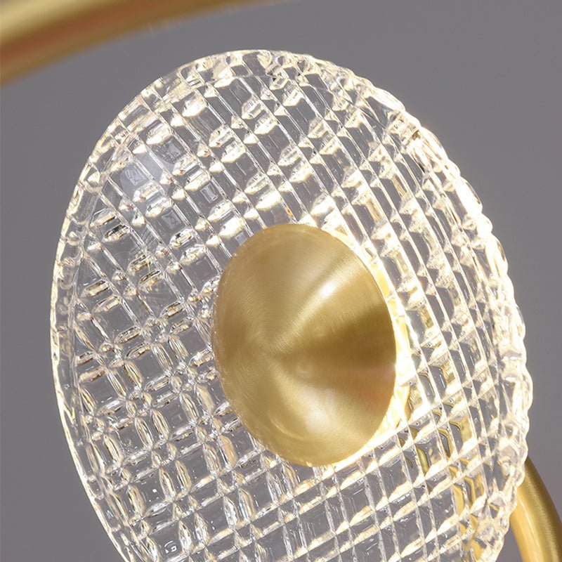 Curved Brass Glass Integrated LED Wall Sconce | Brevica