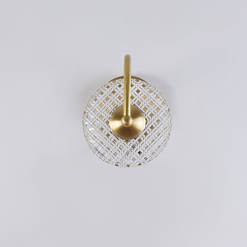 Curved Brass Glass Integrated LED Wall Sconce | Brevica