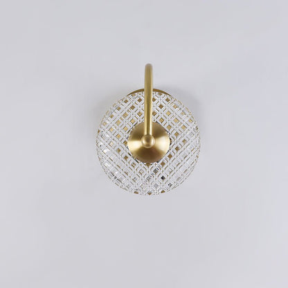 Curved Brass Glass Integrated LED Wall Sconce | Brevica
