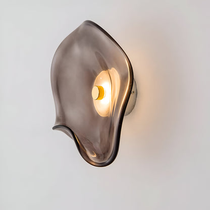 Curved Glass Wall Light in Nordic Japandi Style | Glazia