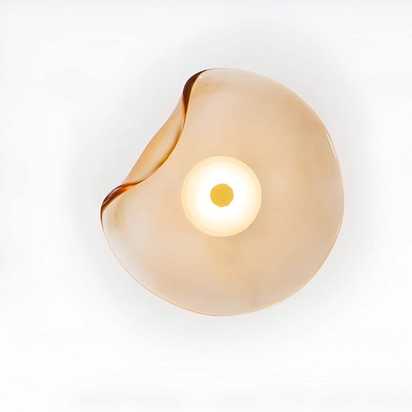 Curved Glass Wall Light in Nordic Japandi Style | Glazia
