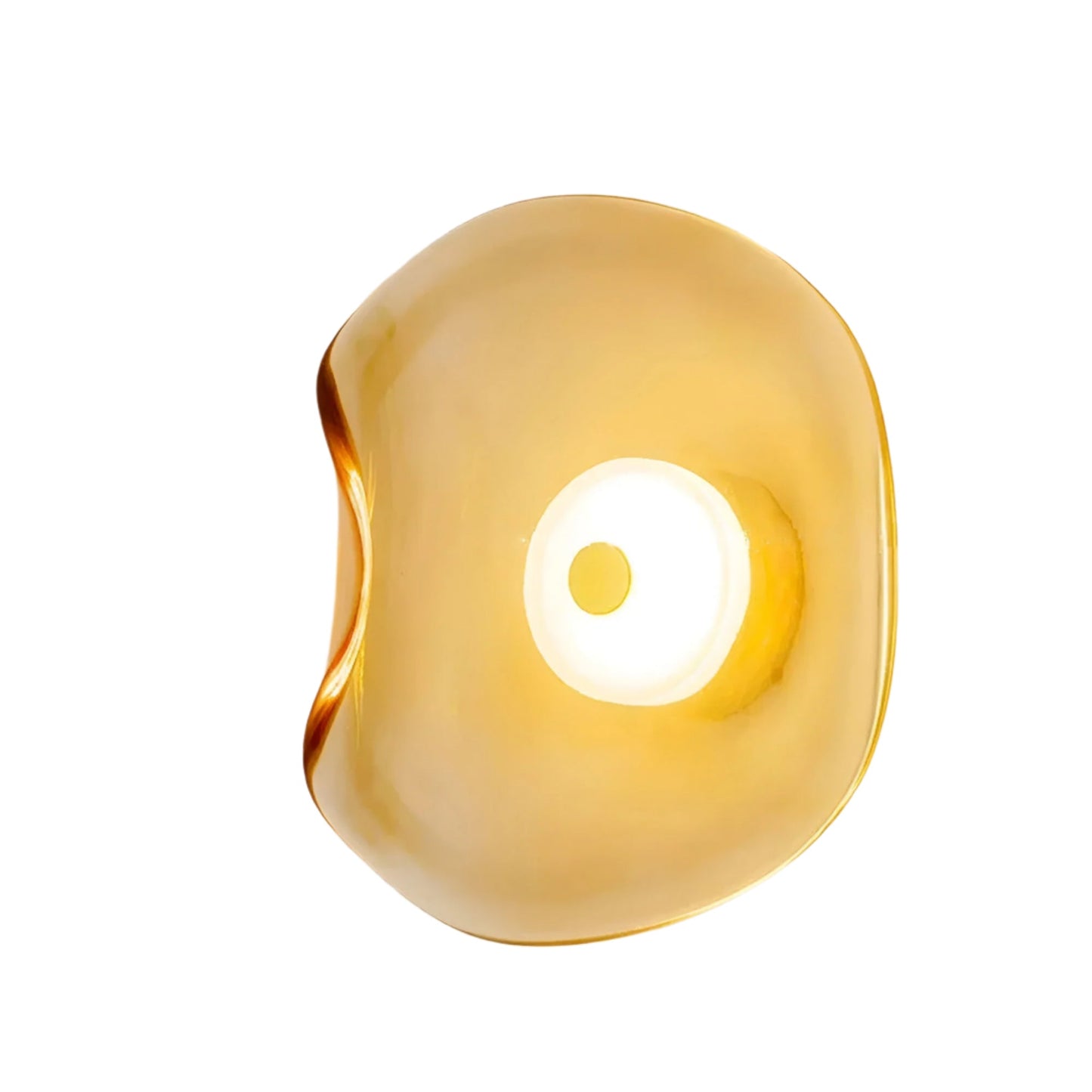 Curved Glass Wall Light in Nordic Japandi Style | Glazia