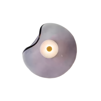 Curved Glass Wall Light in Nordic Japandi Style | Glazia