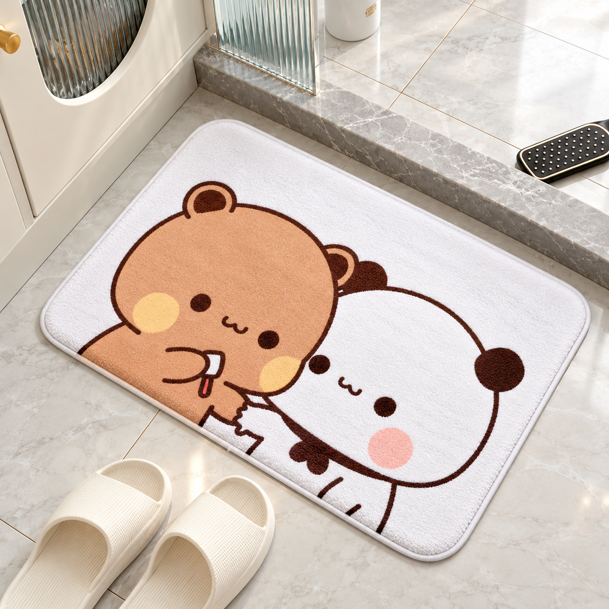 Cushioned Cartoon Graphic Bath Mat