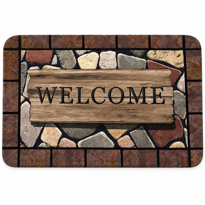 Cushioned Printed Entryway Door Mat