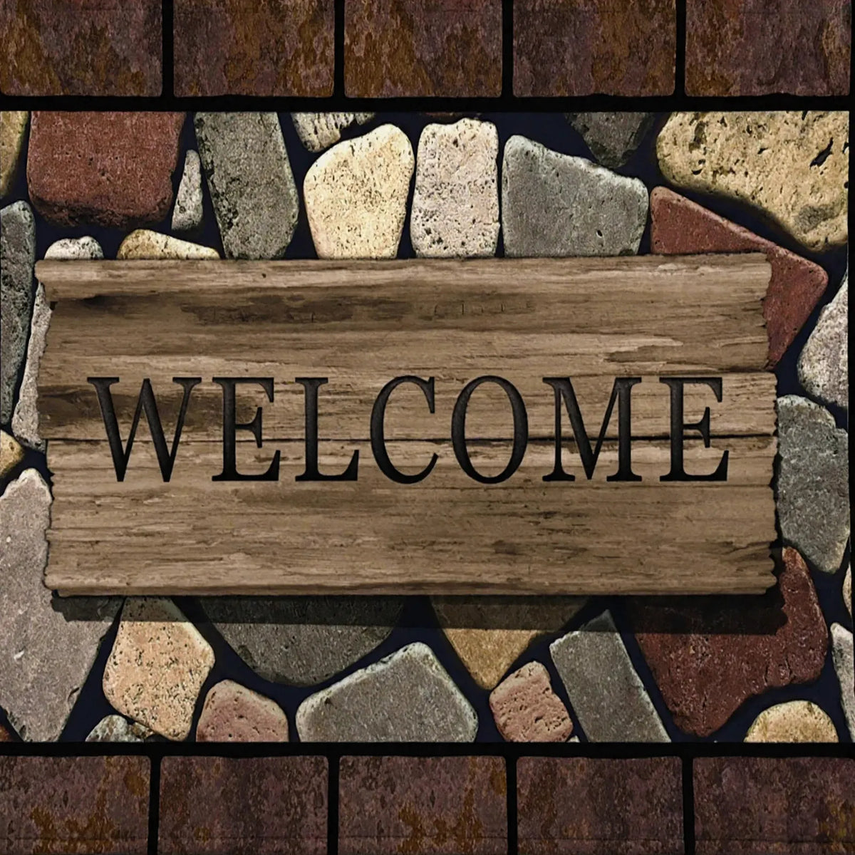 Cushioned Printed Entryway Door Mat
