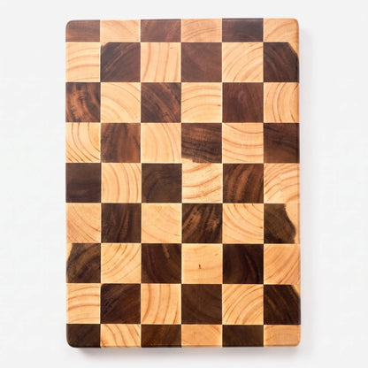 Cutting Board End Grain Butcher Block Checkerboard Design