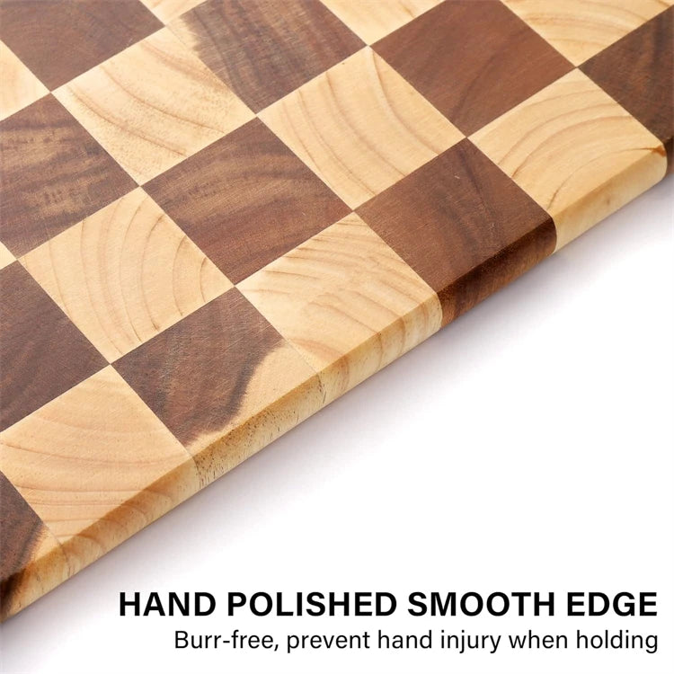 Cutting Board End Grain Butcher Block Checkerboard Design