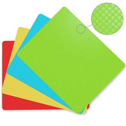 Cutting Board Mats Flexible Colour Coded Set of 4