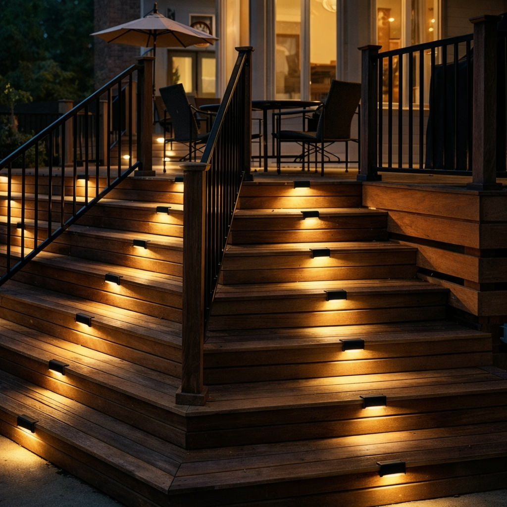 Deck Stair Solar LED Outdoor Light for Patios | Bravonix